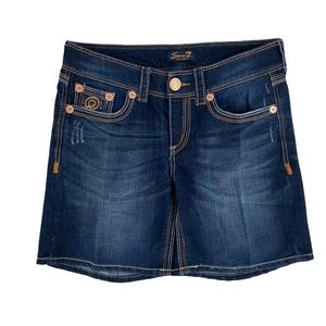 Seven7 Dark Wash Denim Midi Short